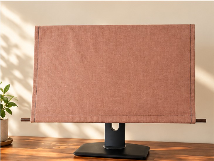Edited visualization of the updated Lona cover draped over the monitor